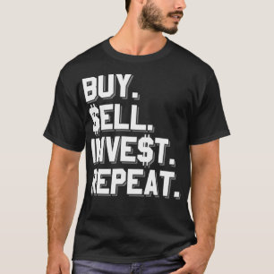 Camiseta Repetição de Investimento de Venda de comprares 