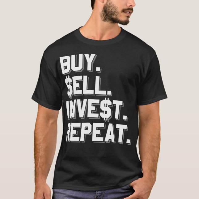 Camiseta Repetição de Investimento de Venda de comprares  (Frente)