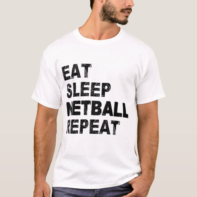 Camiseta Repetição de Netball em Repouso (Frente)