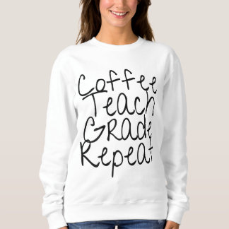 Camiseta Repetição de Nível de Ensino de Café