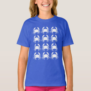 Camiseta Repetição de Padrão de Pixel de Caranguejo