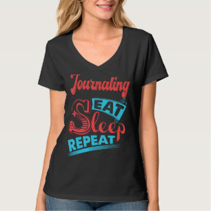 Camiseta Repetição de Repouso de Reprodução de Diário