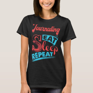 Camiseta Repetição de Repouso de Reprodução de Diário
