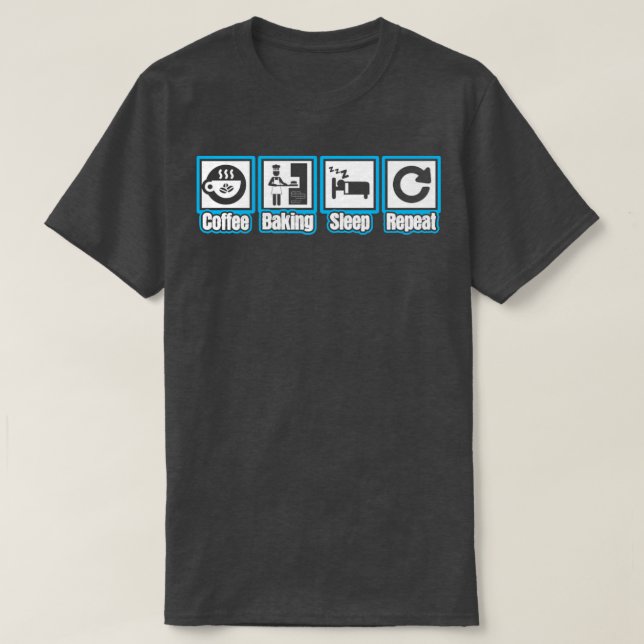 Camiseta Repetição de Repouso do Café Baker (Frente do Design)