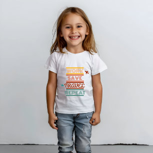 Camiseta Repetição de salvamento de Viagem de trabalho - Ad