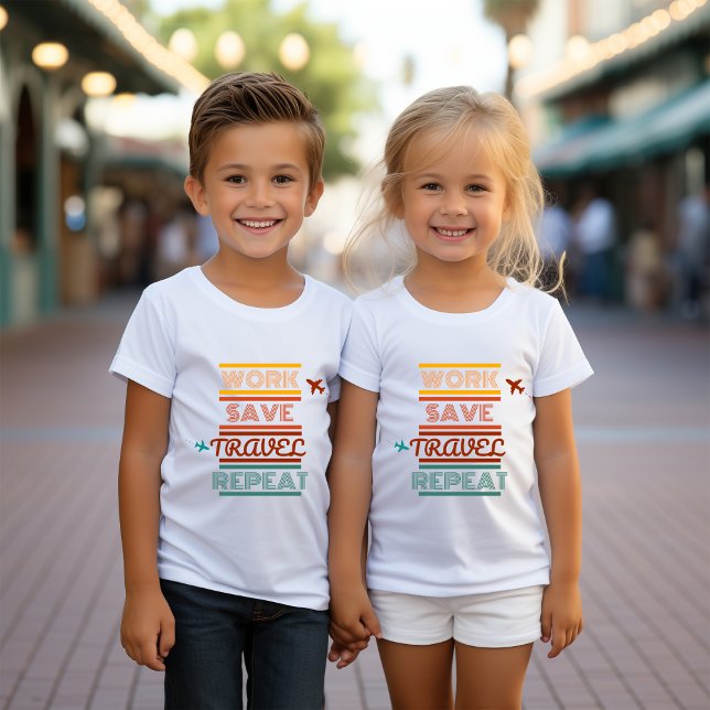 Camiseta Repetição de salvamento de Viagem de trabalho - Ad (Criador carregado)