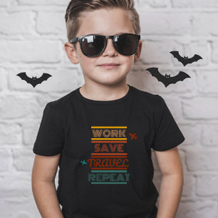 Camiseta Repetição de salvamento de Viagem de trabalho - Ad