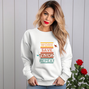 Camiseta Repetição de salvamento de Viagem de trabalho - Ad