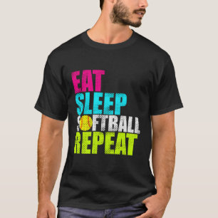 Camiseta Repetição de Softball com Aproximação do Sono