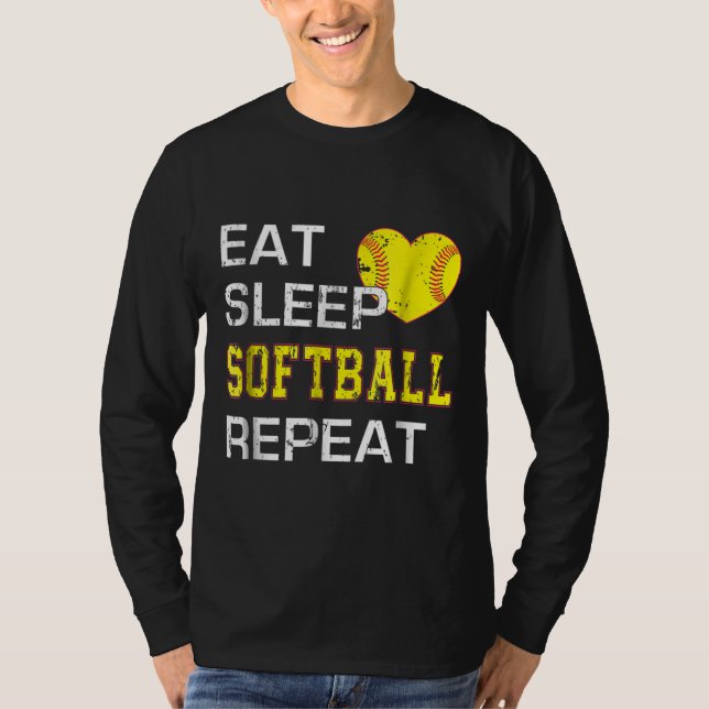 Camiseta Repetição de Softball em Sono (Frente)