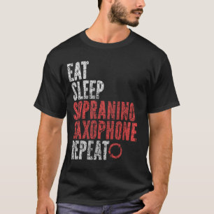 Camiseta Repetição de Sopranino saxofone