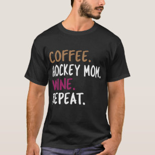 Camiseta Repetição de Vinho da Mãe de Hóquei em Café