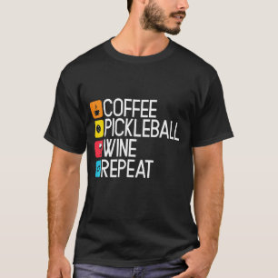 Camiseta Repetição de Vinho de Bateria de Café