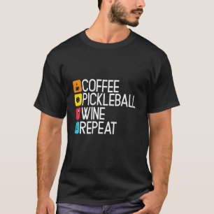 Camiseta Repetição de Vinho de Bateria de Café
