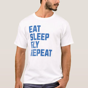 Camiseta Repetição de Voo de Sono - Presentes Pilotos