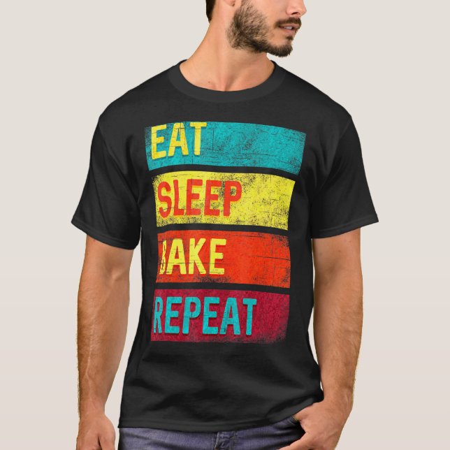 Camiseta Repetição do Assar de Repouso de Comida Baking (Frente)