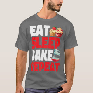 Camiseta Repetição do Assar de Repouso do Cupcake de Baking