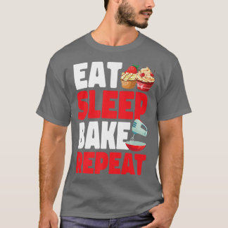 Camiseta Repetição do Assar de Repouso do Cupcake de Baking