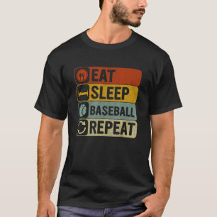 Camiseta Repetição do Baseball Retro 60s 70s com Baseball