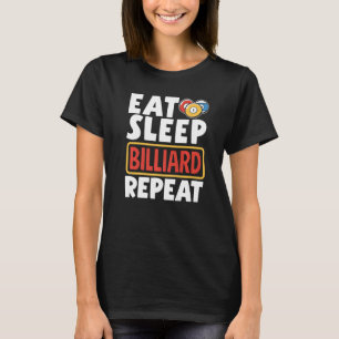 Camiseta Repetição do Billiard de Piscina do Snooker