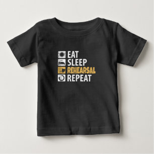Camiseta Repetição do ensaio de sono - Atuação de aspas de