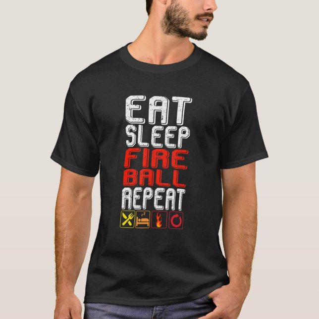 Camiseta Repetição do Fireball em Repouso (Frente)