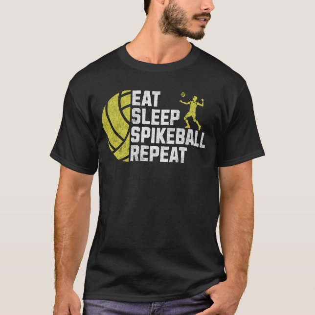 Camiseta Repetição do pikeball em repouso com comedor desco (Frente)