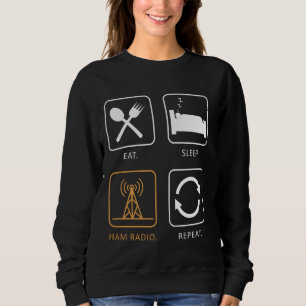 Camiseta Repetição do rádio do Ham do Sono - Antena do rádi