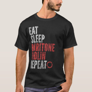 Camiseta Repetição do Repouso de violino de baritona