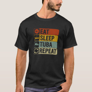 Camiseta Repetição do tubo de repouso retrô 60s 70s Tuba