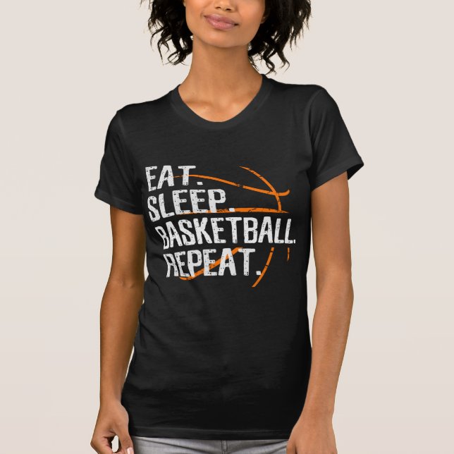 Camiseta Repetição no Basquete De Sono - Presente Para Basq (Frente)