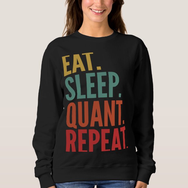 Camiseta Repetição Quant Crypto Eat Sleep Quant (Frente)