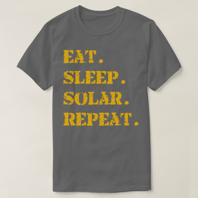 Camiseta Repetição Solar do Sono de Comida Laranja (Frente do Design)