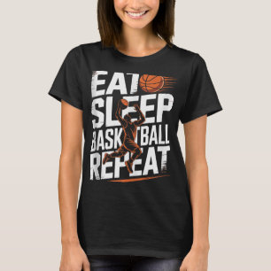 Camiseta Repetições de basquete do sono, jogador, garotos,