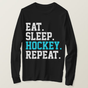 Camiseta Repetições de Hockey com Sono - Amantes de Hóquei