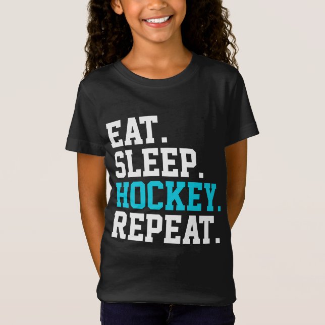 Camiseta Repetições de Hockey com Sono - Amantes de Hóquei (Frente)