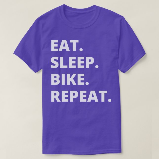 Camiseta Repetir a bicicleta de repouso (Frente do Design)