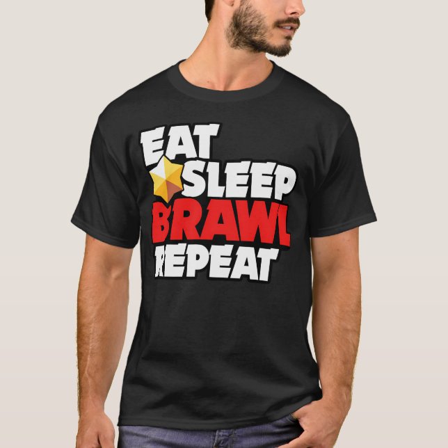 Camiseta Repetir a braçadeira de repouso - Estrelas de braw (Frente)