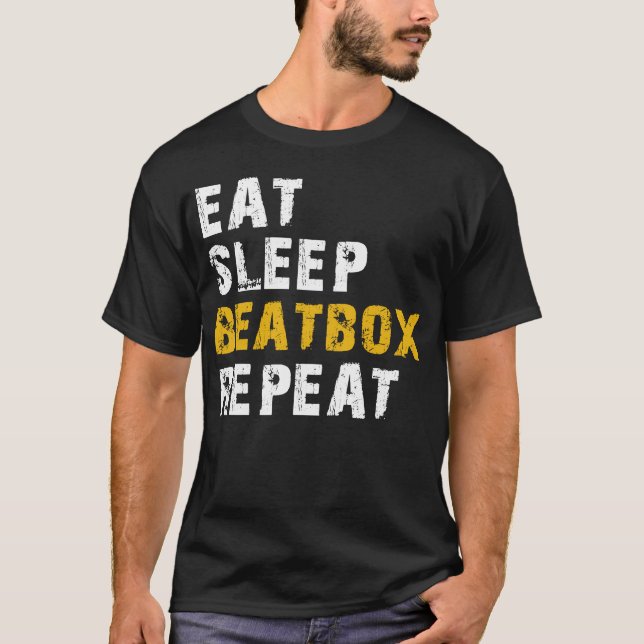 Camiseta repetir a caixa de batimento (Frente)