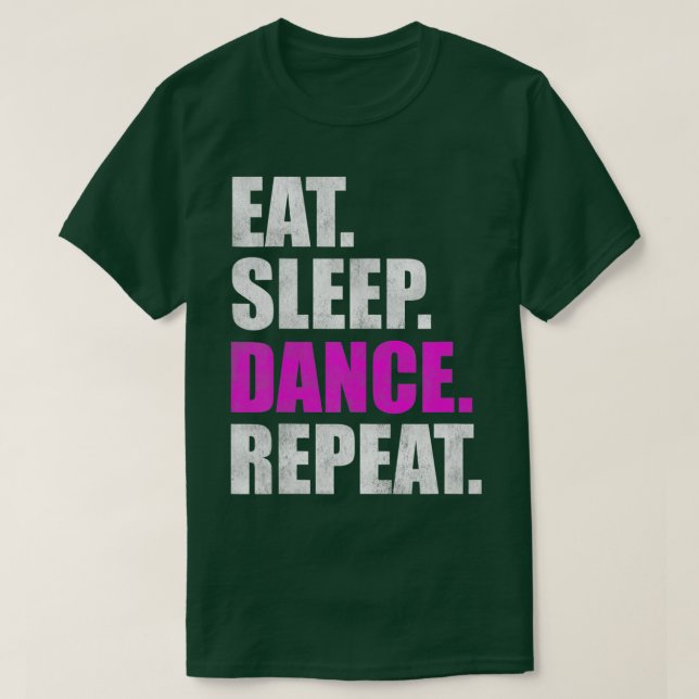 Camiseta Repetir a dança de repouso (Frente do Design)