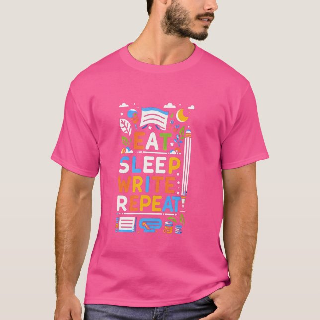 Camiseta Repetir a gravação no sono — (Frente)