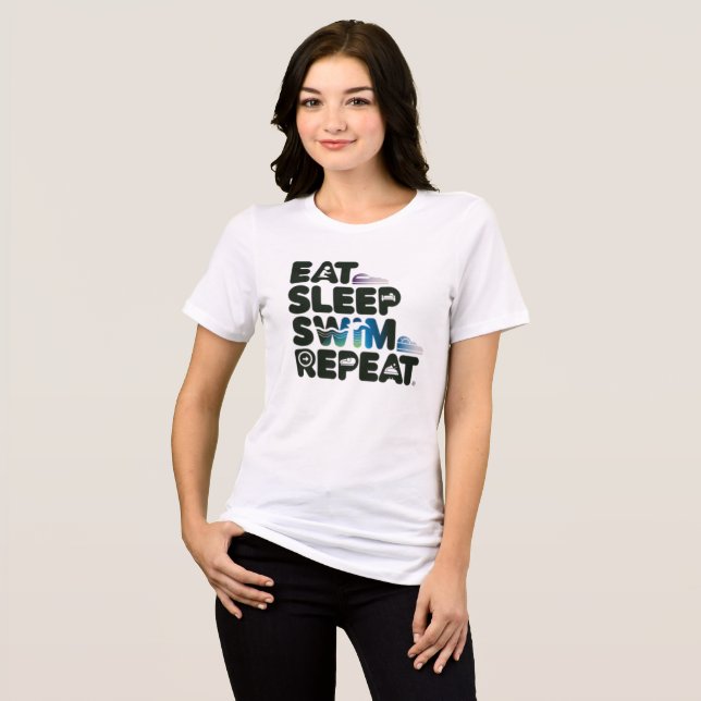Camiseta Repetir a Natação de repouso (Frente Completa)