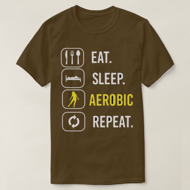 Camiseta Repetir Aeróbico com Sono 1 (Frente do Design)