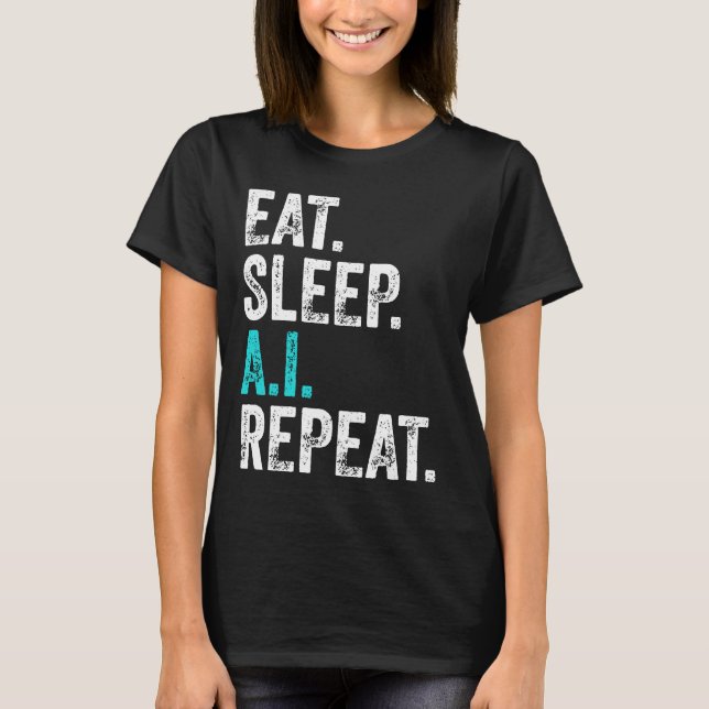 Camiseta Repetir AI de latência (Frente)