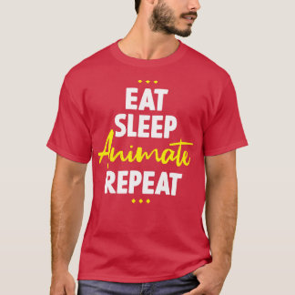 Camiseta Repetir animação de repouso