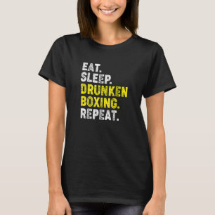 Camiseta Repetir Boxing Bêbado No Sono. Kung Fu Chinese M
