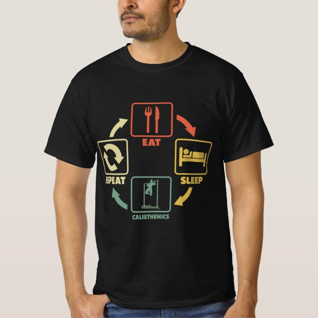 Camiseta Repetir Calistenics de Sono (Frente)