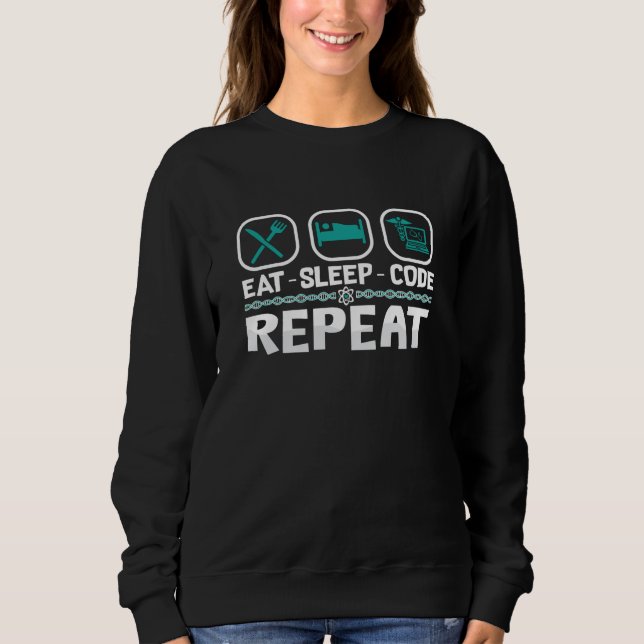Camiseta Repetir código de latência Código médico Codificaç (Frente)