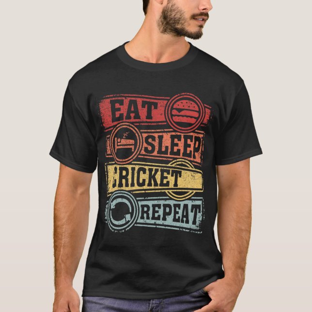 Camiseta Repetir Críquete de Repouso (Frente)