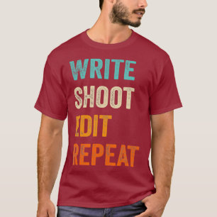 Camiseta Repetir Edição de Captura de Escrita para o Criado